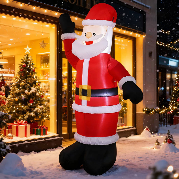 Harwelton™ Inflatable Climbing Santa with LED Lights for Outdoor Display