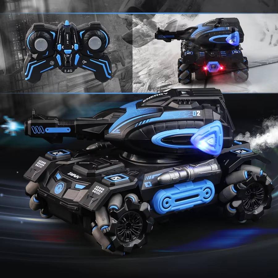 Water-Spraying RC Stunt Tank with Watch Remote