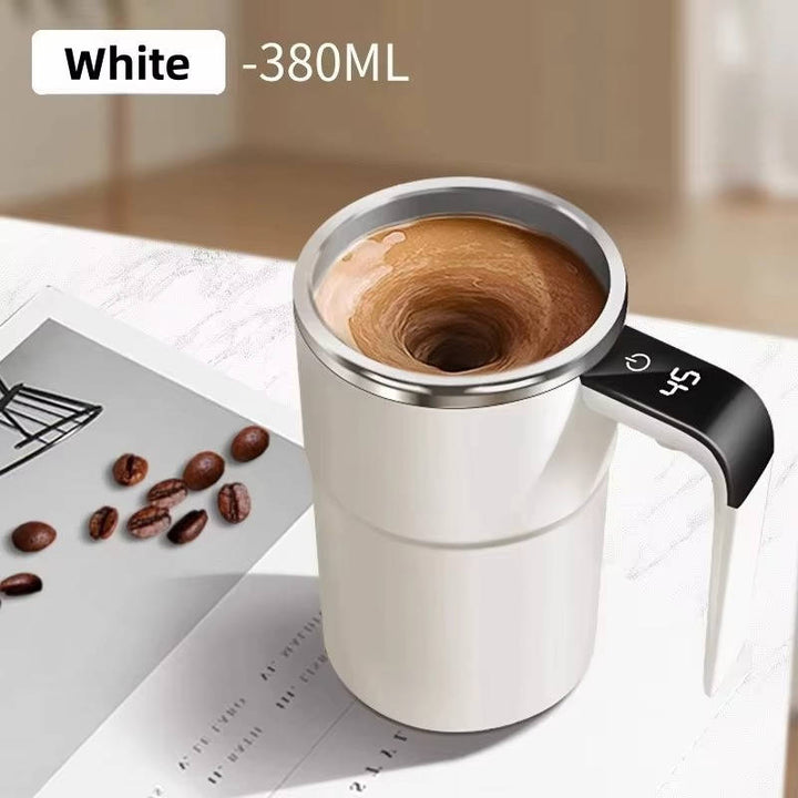 Self-Stirring Heated Travel Mug with Temperature Display