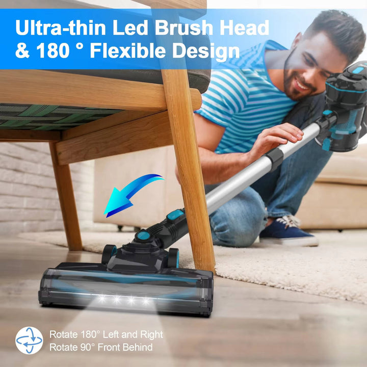 Lightweight Cordless Vacuum Cleaner with 5-Layer Filtration