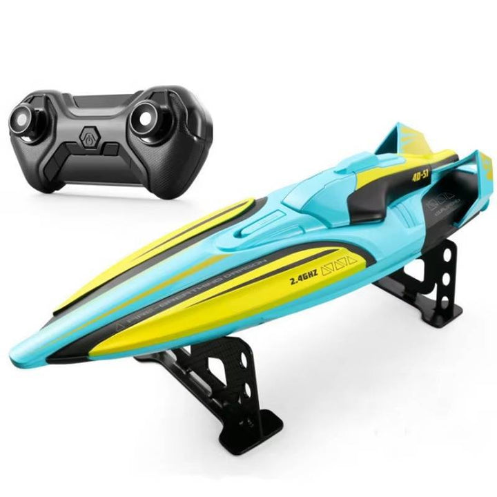 High-Speed RC Boat with Twin Motors and LED Lights, 35 km/h