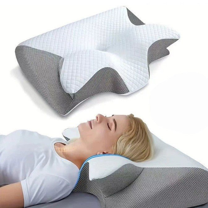 Harwelton™ Ergonomic Memory Foam Neck Pillow for Restful Sleep