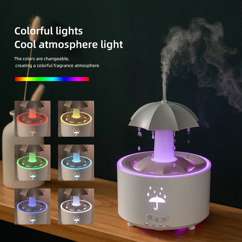 Umbrella Water Drop Humidifier and Aroma Diffuser with LED
