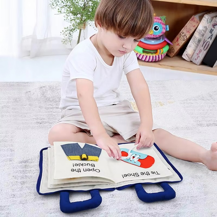 Montessori Soft Cloth Book for Babies with Crinkle Pages