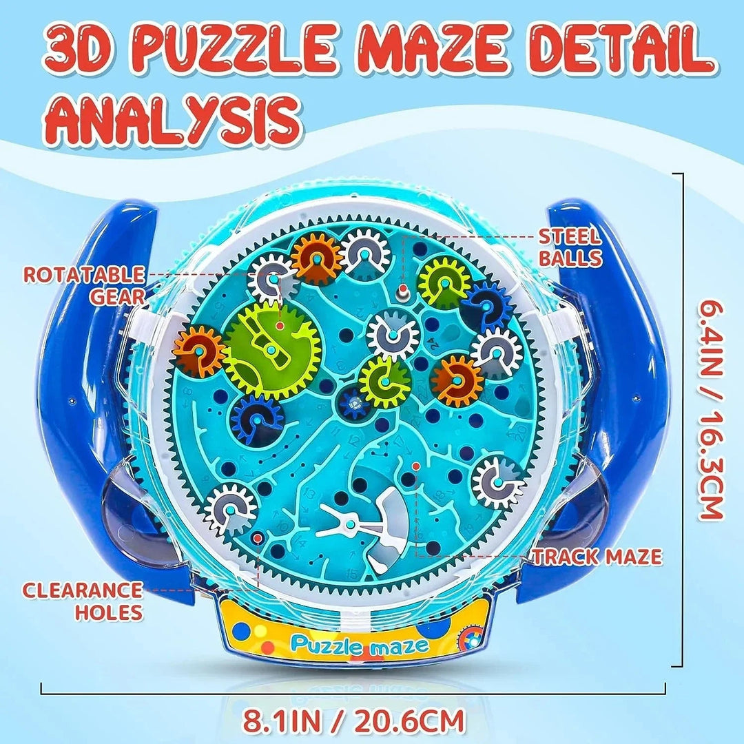 3D Gear Maze Puzzle Ball – Brain Teaser Toy for Kids