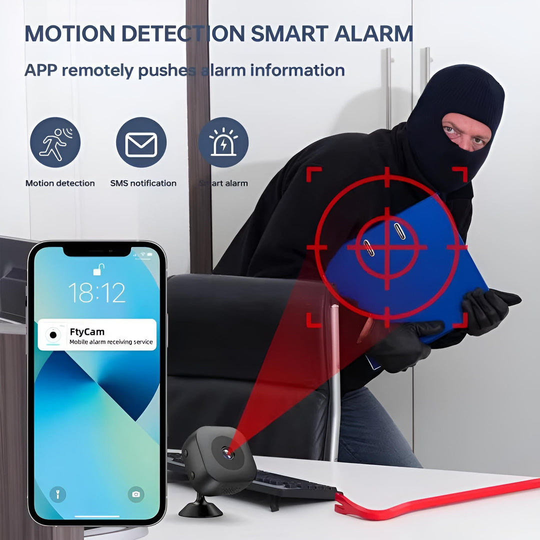 Mini WiFi Security Camera with Colour Night Vision and Magnetic Mount