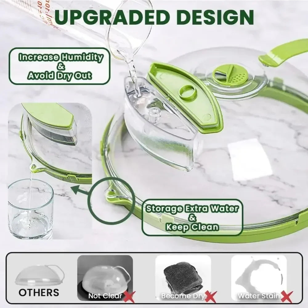 Harwelton™ Microwave Splatter Cover with Built-In Water Steamer