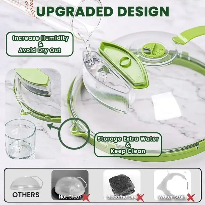 Harwelton™ Microwave Splatter Cover with Built-In Water Steamer