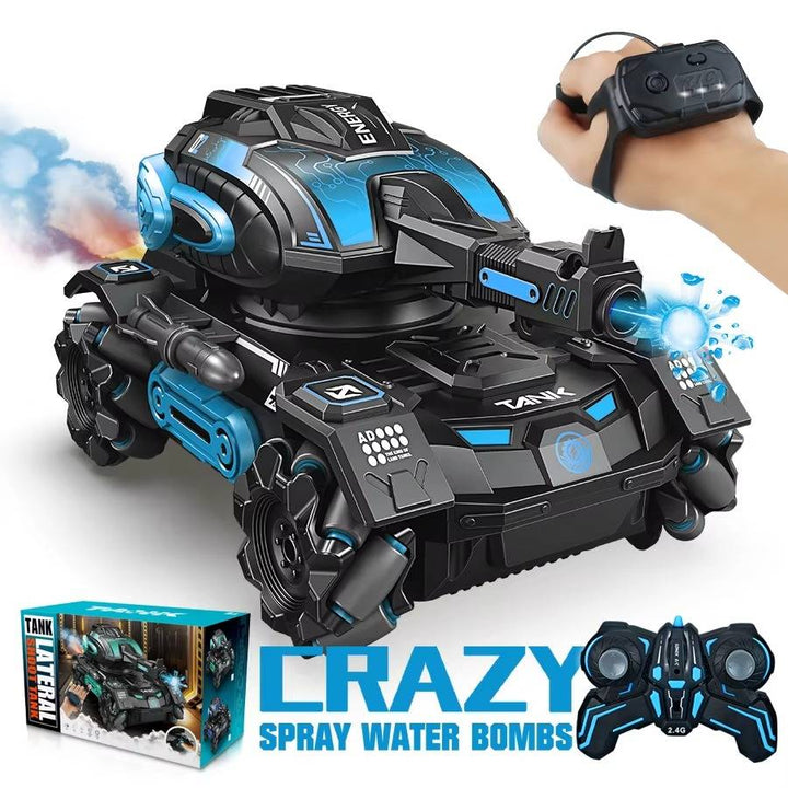 Water-Spraying RC Stunt Tank with Watch Remote