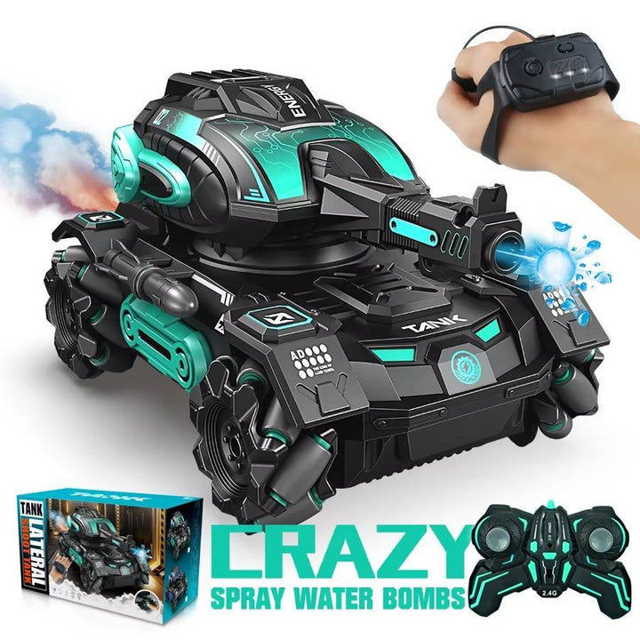 Water-Spraying RC Stunt Tank with Watch Remote
