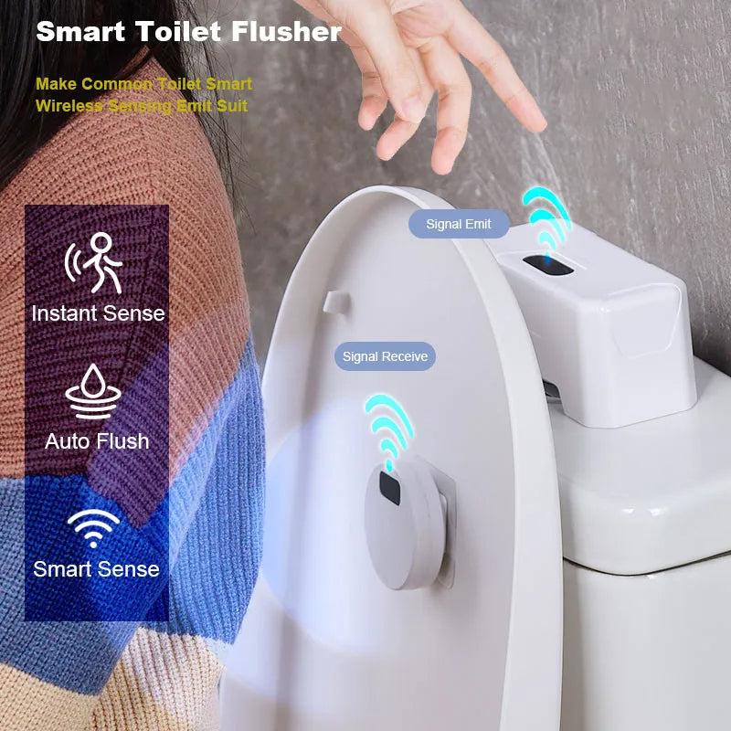 Touchless Infrared Toilet Flusher with Rechargeable Battery