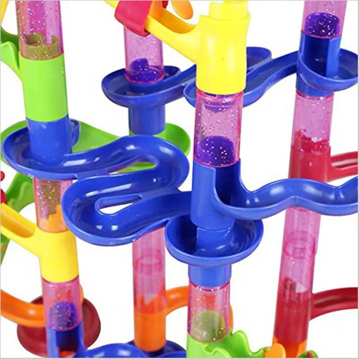 Harwelton™ 133-Piece Marble Run Set with Translucent Tracks and Marbles