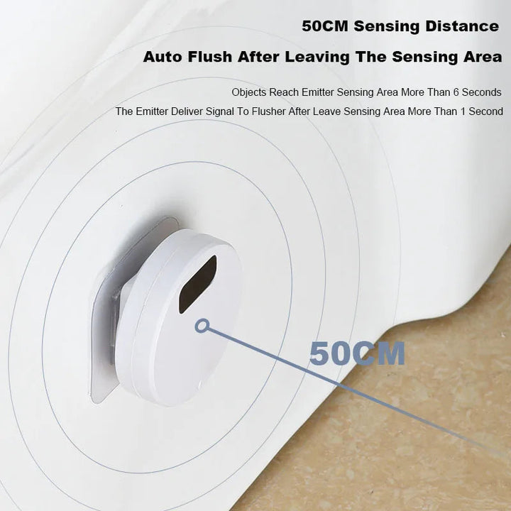 Touchless Infrared Toilet Flusher with Rechargeable Battery