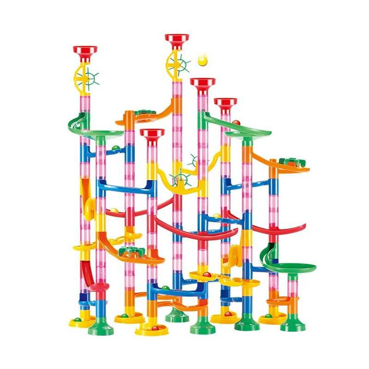 Harwelton™ 133-Piece Marble Run Set with Translucent Tracks and Marbles