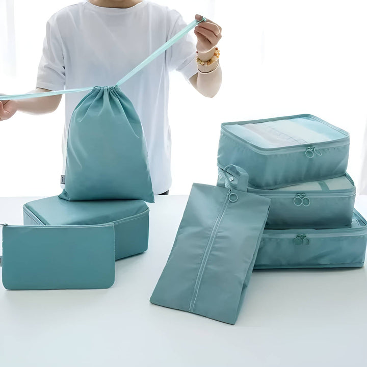 7-Piece Packing Cube Set with Mesh Windows for Travel