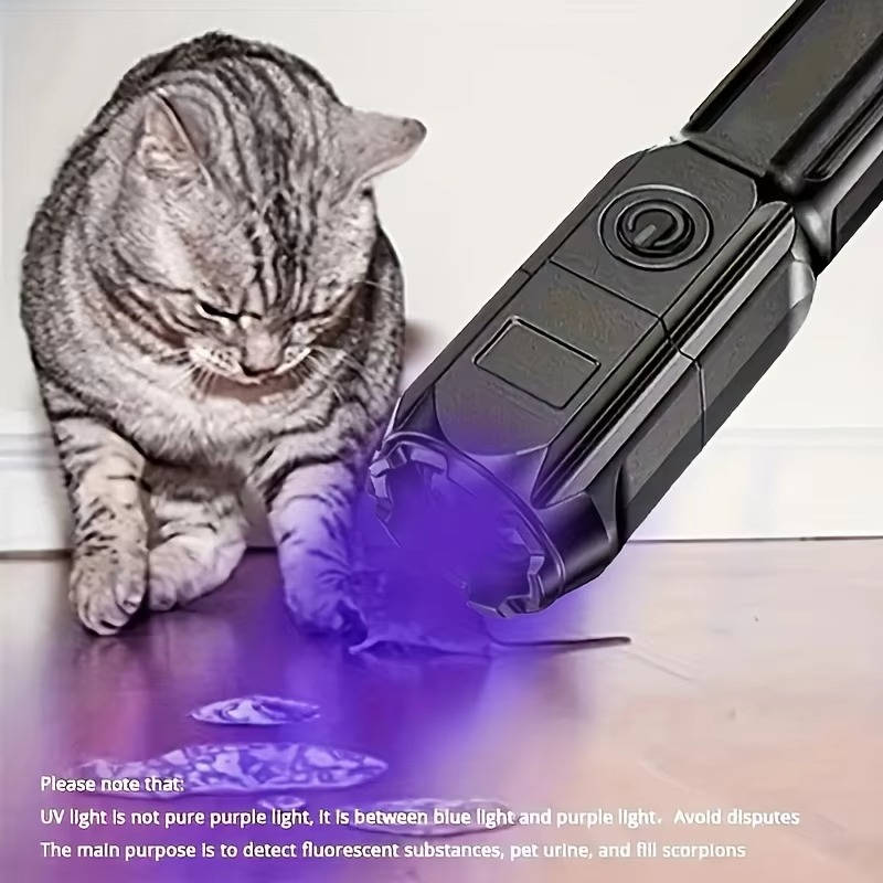 Rechargeable UV Torch with Zoom to Reveal Hidden Stains