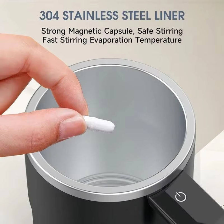 Self-Stirring Heated Travel Mug with Temperature Display