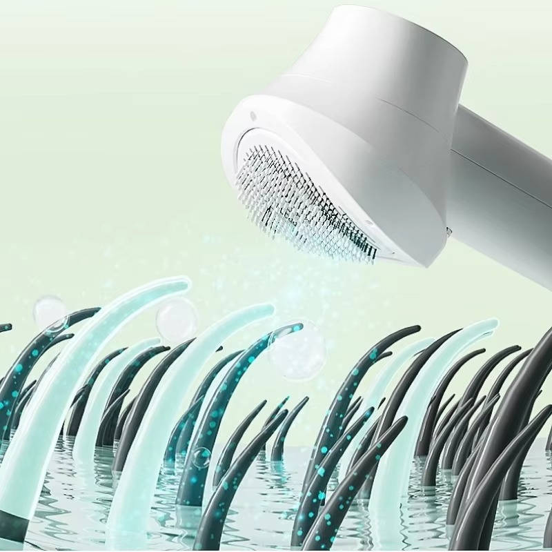 Quiet Pet Hair Dryer with Comb Brush and 4 Speed Settings