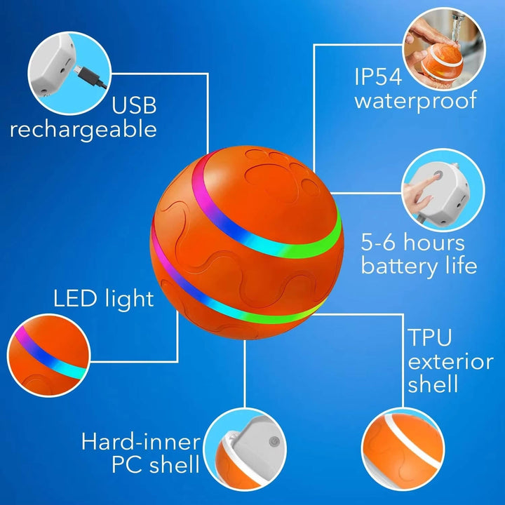 Remote Control Dog Ball with Motion Sensor and Lights