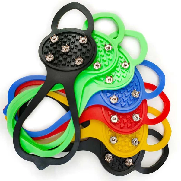 Anti-Slip Ice Grips for Shoes and Boots with Steel Spikes