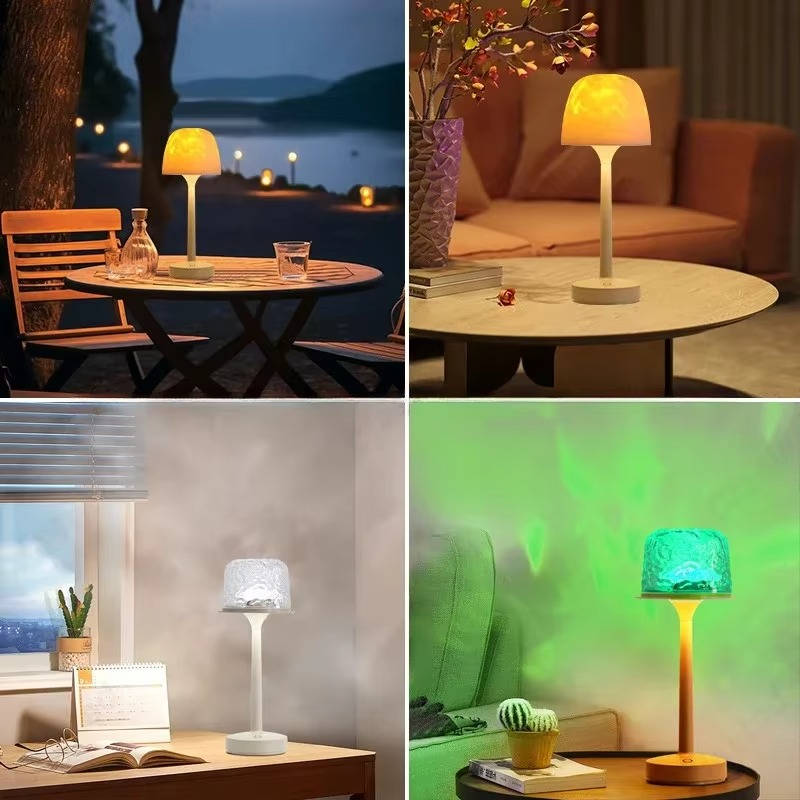 Cordless Water Ripple Projector Lamp with Remote, 16 Colours