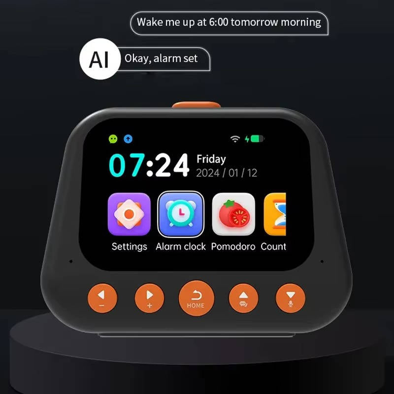 Harwelton™ AI Talking Alarm Clock for Kids with Sleep Sounds and Study Timer