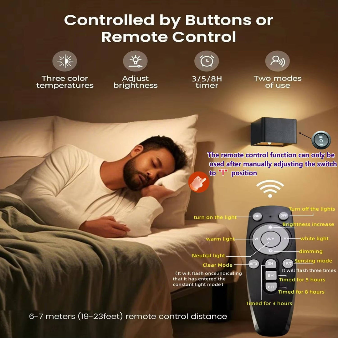 Harwelton™ Rechargeable Motion Sensor Wall Light with Remote