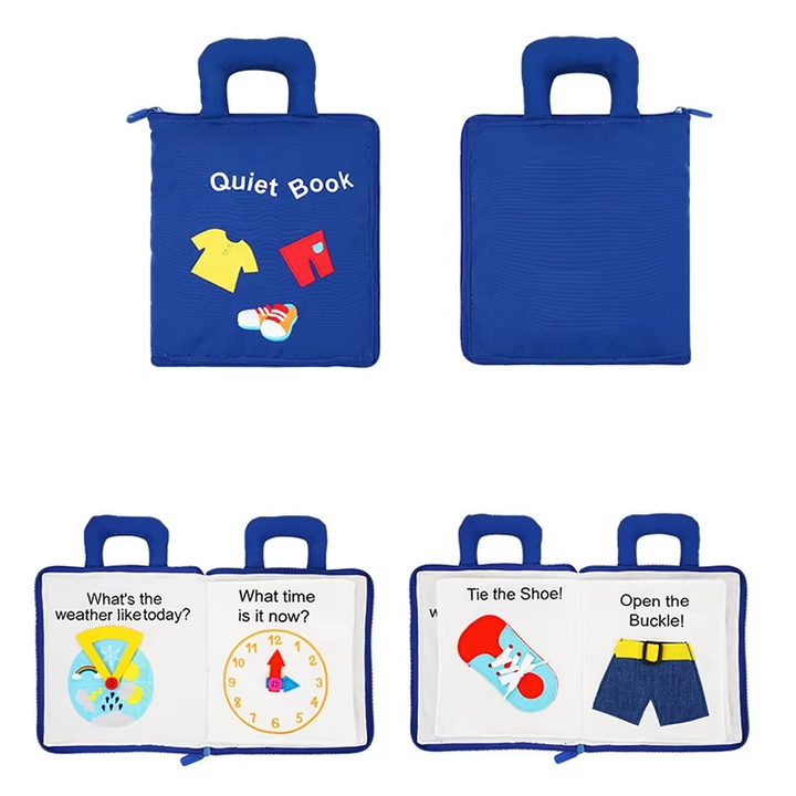 Montessori Soft Cloth Book for Babies with Crinkle Pages