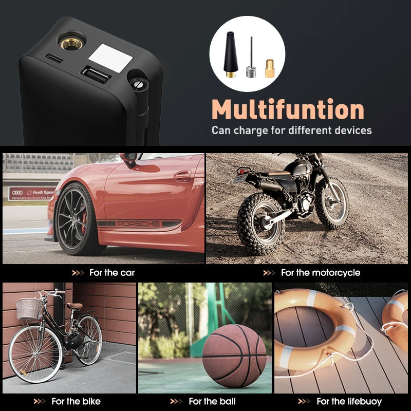 Harwelton™ Cordless Tyre Inflator with Digital Display and LED Light