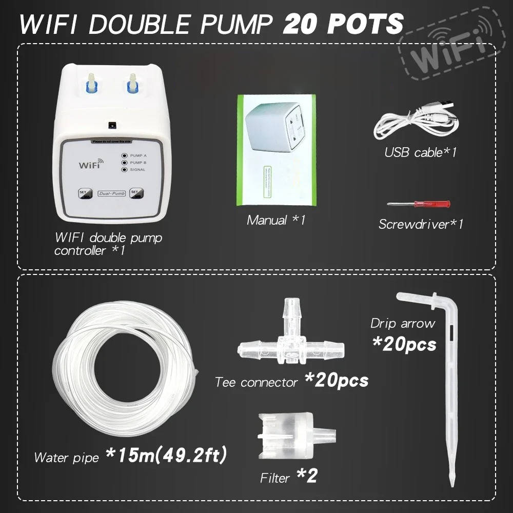 Smart Wi-Fi Automatic Plant Watering System for up to 20 Pots