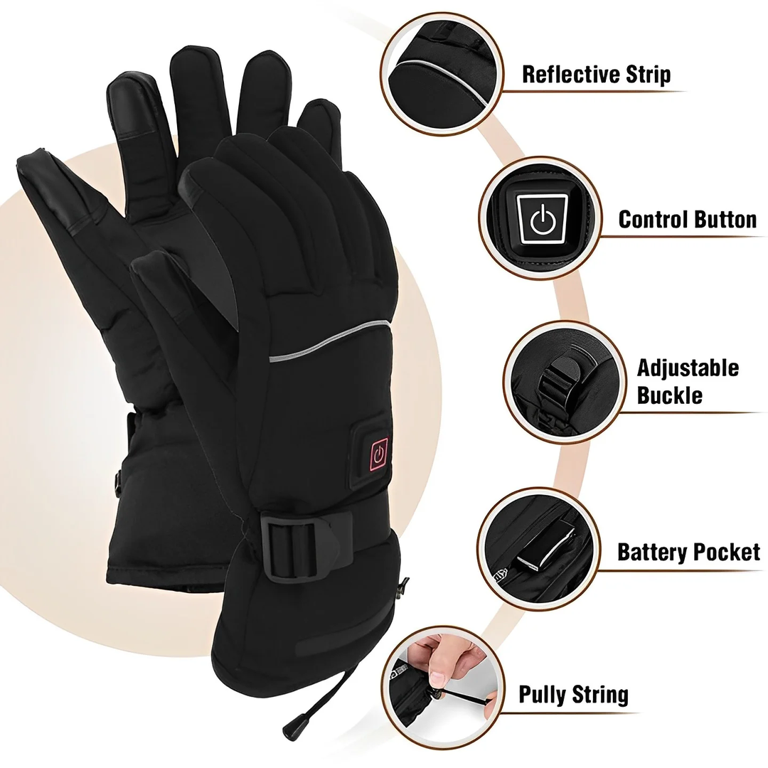 Rechargeable Heated Gloves with 3 Heat Settings