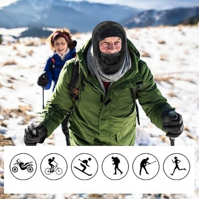Sherpa Fleece Balaclava Hood with Full Face and Neck Cover