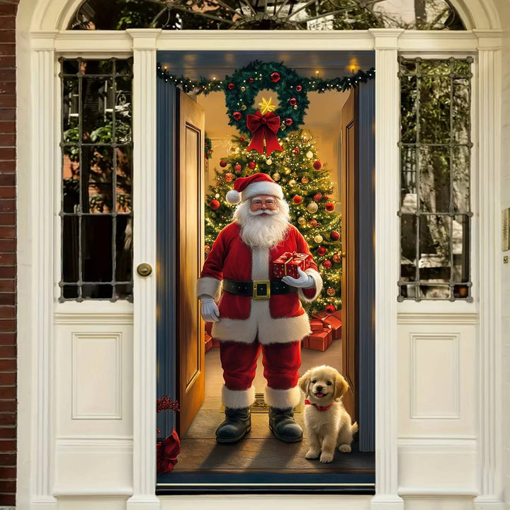 3D Christmas Front Door Sticker – Waterproof Peel and Stick