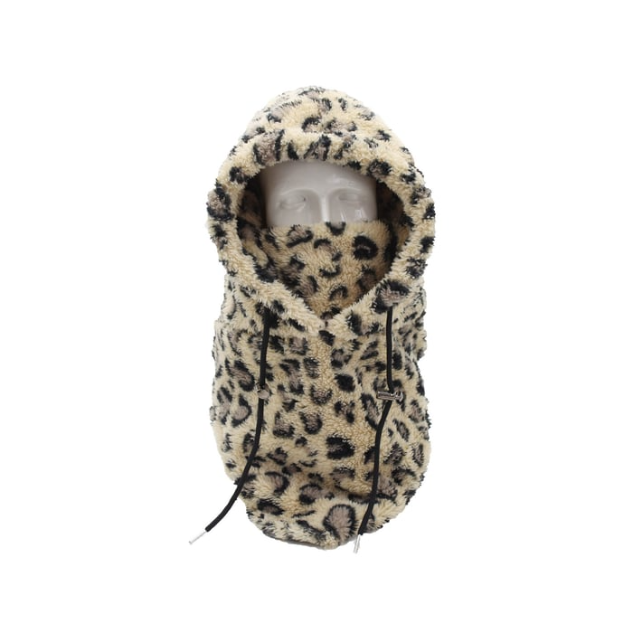 Sherpa Fleece Balaclava Hood with Full Face and Neck Cover