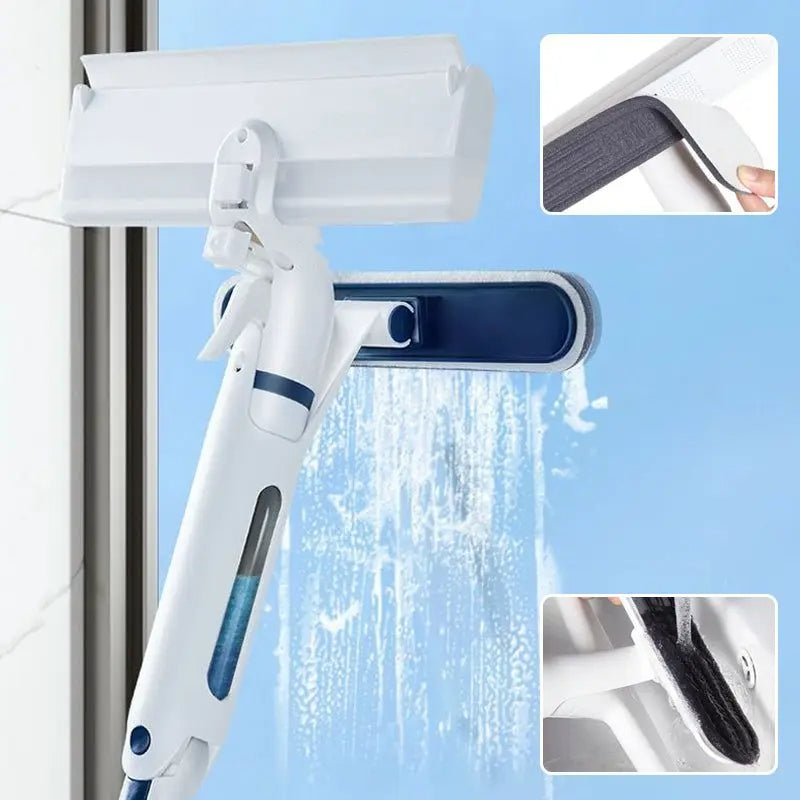 Window Cleaning Spray Mop with Squeegee and Extendable Handle