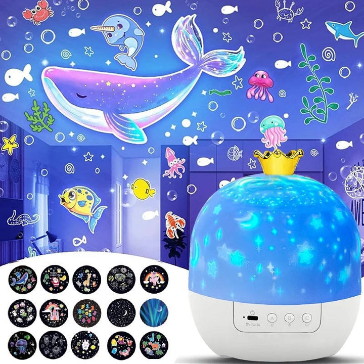 Rotating Star Projector Night Light for Kids with Remote