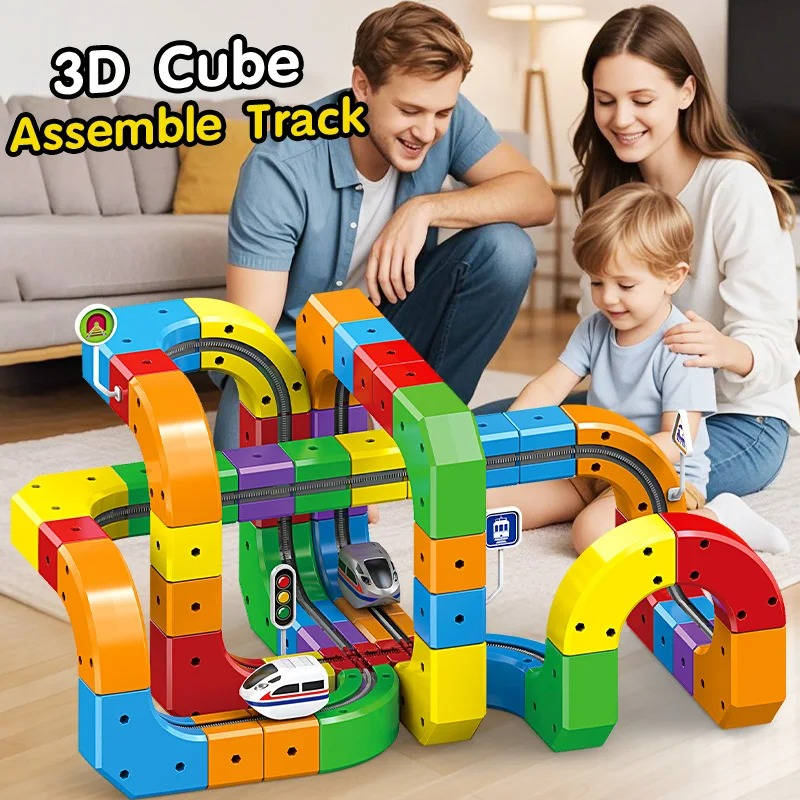 Magnetic Train Track Set with Rechargeable Electric Train