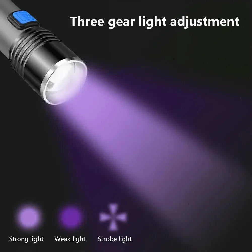 395 nm UV Torch with Zoom for Finding Pet Stains