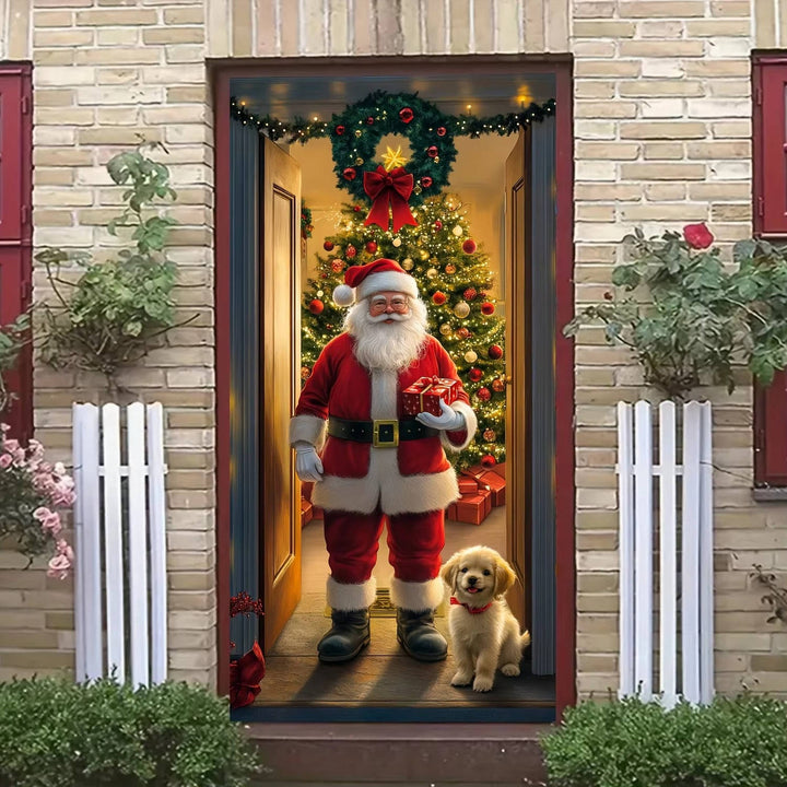 3D Christmas Front Door Sticker – Waterproof Peel and Stick