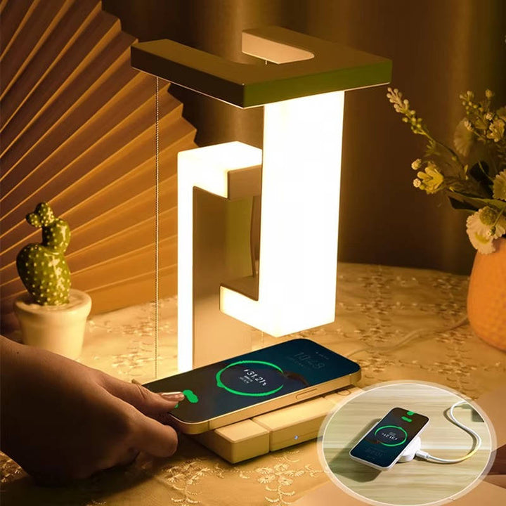 Floating Orb Desk Lamp with 10W Wireless Phone Charger