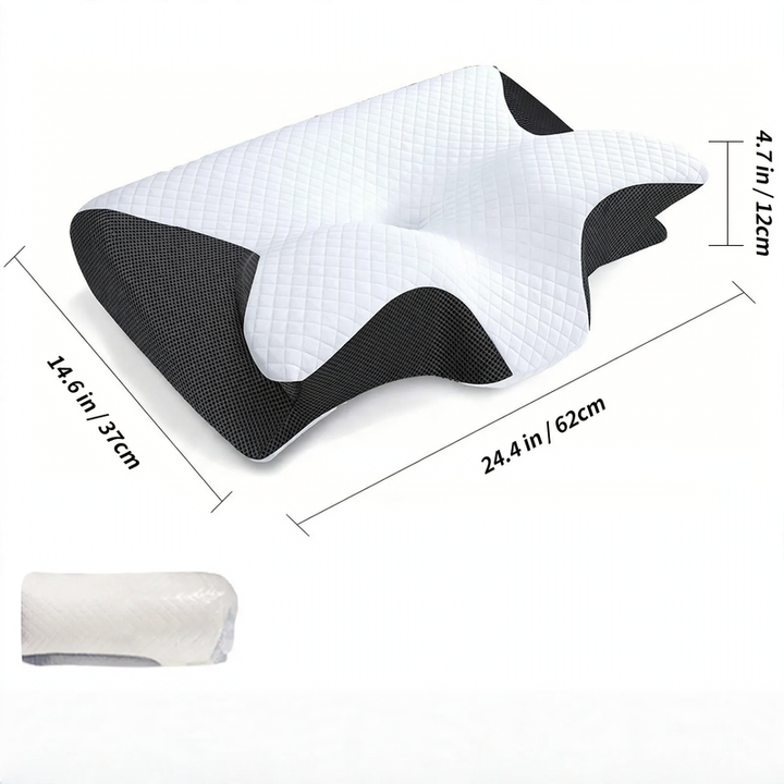 Harwelton™ Ergonomic Memory Foam Neck Pillow for Restful Sleep