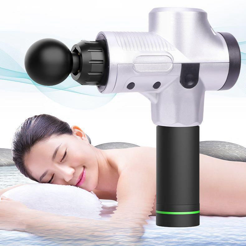 Massage gun with heads and carry case