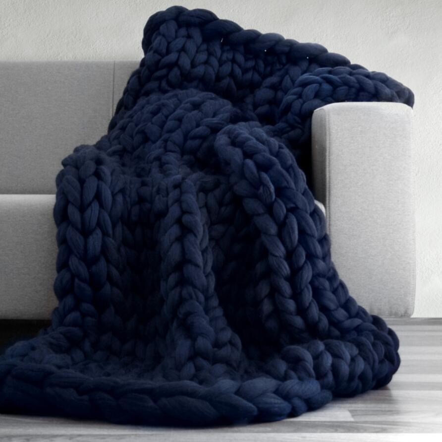 Chunky Knit Blanket, Super Thick and Cloud-Soft