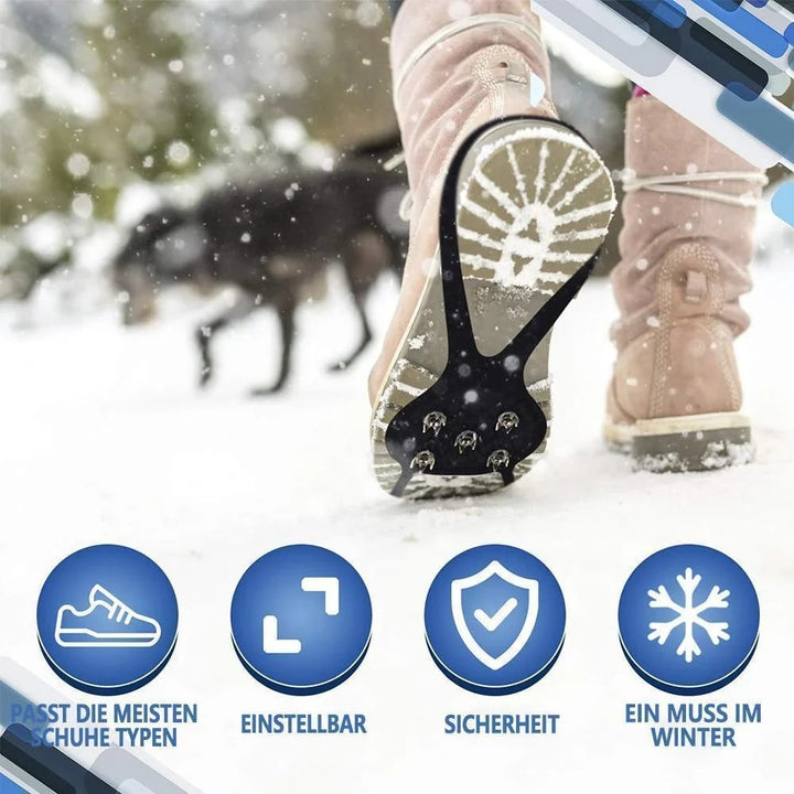 Harwelton™ Anti-Slip Ice Grips for Shoes – Steel Spikes, Set of 2 Pairs
