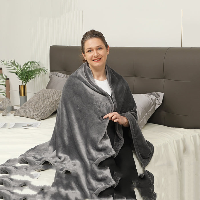 Harwelton USB Heated Shawl Wrap Blanket in Soft Fleece, 150 x 80 cm