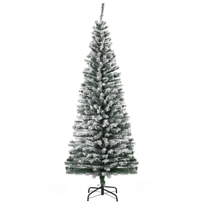 Harwelton Snow-Flocked Slim Christmas Tree, 6ft Unlit