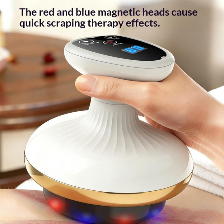Handheld cupping and scraping massager with lit base