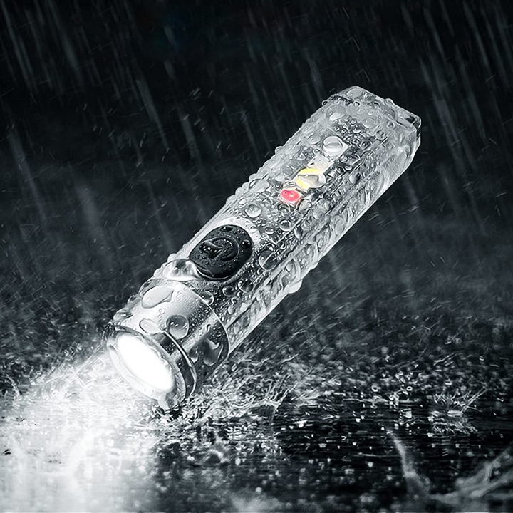Rechargeable Keyring Torch with Magnetic Tail, 400 Lumens