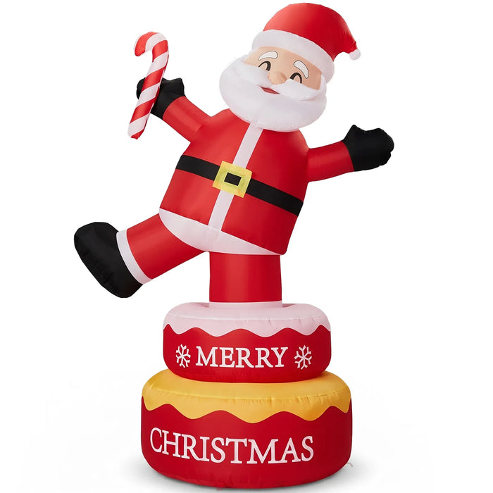 Harwelton 6ft Rotating Inflatable Santa with LED Lights