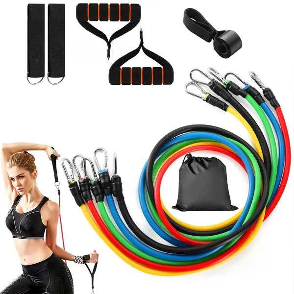 Harwelton 11-piece resistance band set with door anchor